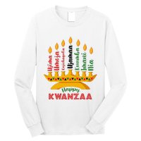 Funny Happy Kwanzaa Kinara Seven Candles Principles Of Kwanzaa Long Sleeve Shirt