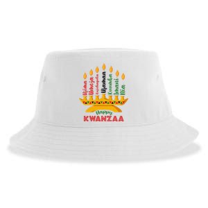 Funny Happy Kwanzaa Kinara Seven Candles Principles Of Kwanzaa Sustainable Bucket Hat