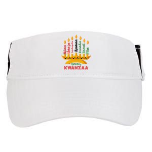 Funny Happy Kwanzaa Kinara Seven Candles Principles Of Kwanzaa Adult Drive Performance Visor