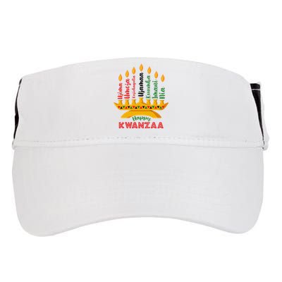 Funny Happy Kwanzaa Kinara Seven Candles Principles Of Kwanzaa Adult Drive Performance Visor