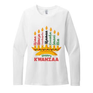 Funny Happy Kwanzaa Kinara Seven Candles Principles Of Kwanzaa Womens CVC Long Sleeve Shirt