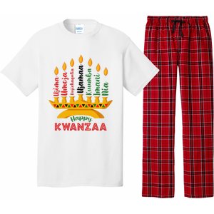 Funny Happy Kwanzaa Kinara Seven Candles Principles Of Kwanzaa Pajama Set