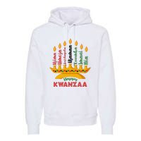 Funny Happy Kwanzaa Kinara Seven Candles Principles Of Kwanzaa Premium Hoodie