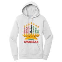 Funny Happy Kwanzaa Kinara Seven Candles Principles Of Kwanzaa Women's Pullover Hoodie