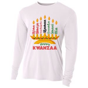 Funny Happy Kwanzaa Kinara Seven Candles Principles Of Kwanzaa Cooling Performance Long Sleeve Crew