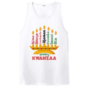 Funny Happy Kwanzaa Kinara Seven Candles Principles Of Kwanzaa PosiCharge Competitor Tank