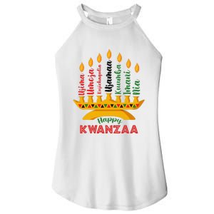 Funny Happy Kwanzaa Kinara Seven Candles Principles Of Kwanzaa Women's Perfect Tri Rocker Tank