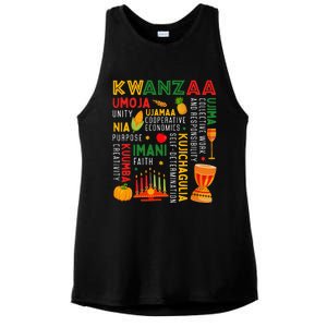 Funny Happy Kwanzaa Seven Principles Of Kwanzaa Ladies PosiCharge Tri-Blend Wicking Tank