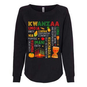 Funny Happy Kwanzaa Seven Principles Of Kwanzaa Womens California Wash Sweatshirt