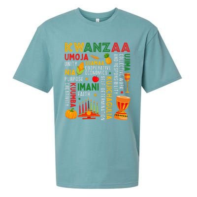 Funny Happy Kwanzaa Seven Principles Of Kwanzaa Sueded Cloud Jersey T-Shirt