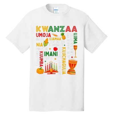 Funny Happy Kwanzaa Seven Principles Of Kwanzaa Tall T-Shirt