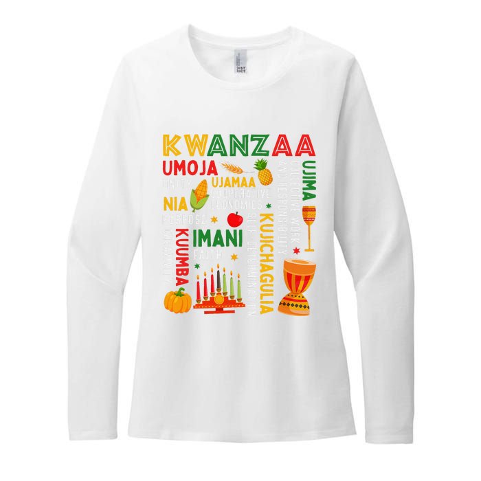 Funny Happy Kwanzaa Seven Principles Of Kwanzaa Womens CVC Long Sleeve Shirt