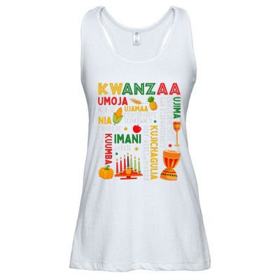 Funny Happy Kwanzaa Seven Principles Of Kwanzaa Ladies Essential Flowy Tank