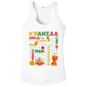 Funny Happy Kwanzaa Seven Principles Of Kwanzaa Ladies PosiCharge Competitor Racerback Tank