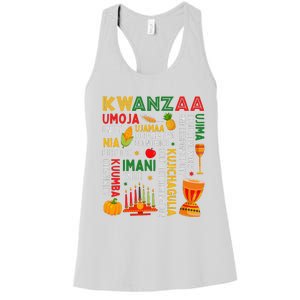 Funny Happy Kwanzaa Seven Principles Of Kwanzaa Women's Racerback Tank