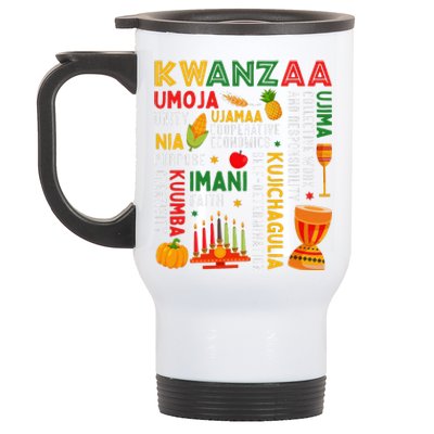 Funny Happy Kwanzaa Seven Principles Of Kwanzaa Stainless Steel Travel Mug