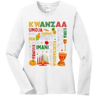 Funny Happy Kwanzaa Seven Principles Of Kwanzaa Ladies Long Sleeve Shirt