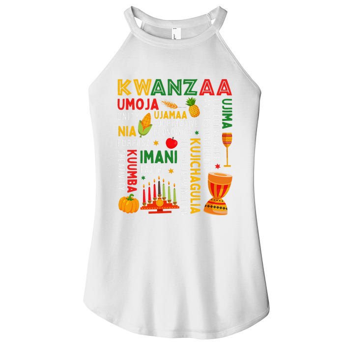 Funny Happy Kwanzaa Seven Principles Of Kwanzaa Women's Perfect Tri Rocker Tank