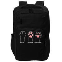 funny Hand Kitten dog Joke Game Rock Paper Scissors cat paws Impact Tech Backpack