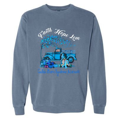 Faith Hope Love Guillain Barre Syndrome Awareness Gift Garment-Dyed Sweatshirt