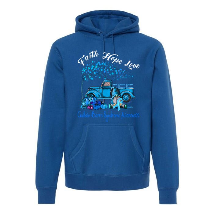 Faith Hope Love Guillain Barre Syndrome Awareness Gift Premium Hoodie