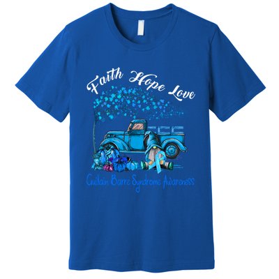 Faith Hope Love Guillain Barre Syndrome Awareness Gift Premium T-Shirt