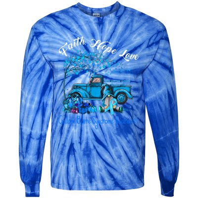 Faith Hope Love Guillain Barre Syndrome Awareness Gift Tie-Dye Long Sleeve Shirt