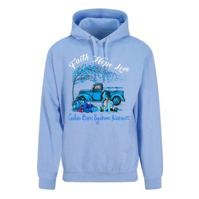 Faith Hope Love Guillain Barre Syndrome Awareness Gift Unisex Surf Hoodie