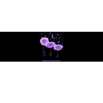 Faith Hope Love Purple Flower Ribbon Dementia Awareness Bumper Sticker