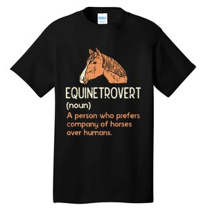 Fun Horse Lover Humor Funny Horse Definition Tall T-Shirt