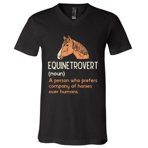 Fun Horse Lover Humor Funny Horse Definition V-Neck T-Shirt