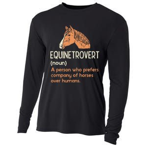 Fun Horse Lover Humor Funny Horse Definition Cooling Performance Long Sleeve Crew