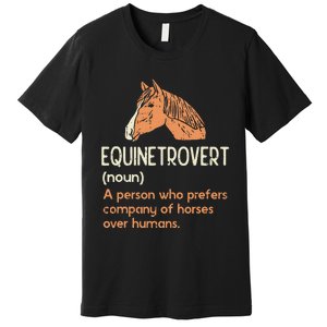 Fun Horse Lover Humor Funny Horse Definition Premium T-Shirt