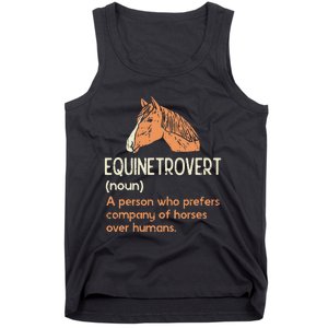 Fun Horse Lover Humor Funny Horse Definition Tank Top