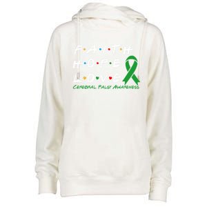 Faith Hope Love Cerebral Palsy Awareness Cool Gift Womens Funnel Neck Pullover Hood