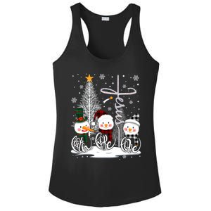 Faith Hope Love Snow Jesus Christian Tree Christmas Gift Ladies PosiCharge Competitor Racerback Tank