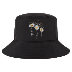 Faith Hope Love Butterfly Daisy Chirstian God Cool Comfort Performance Bucket Hat