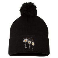 Faith Hope Love Butterfly Daisy Chirstian God Pom Pom 12in Knit Beanie