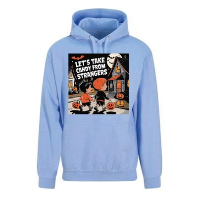 Funny Halloween LetS Take Candy From Strangers Unisex Surf Hoodie