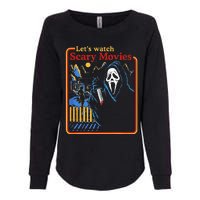 Funny Halloween Let’S Watch Scary Horror Movies Ghost Womens California Wash Sweatshirt