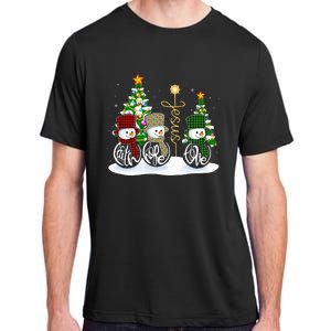 Faith Hope Love Snowman Jesus Funny Xmas Cross For Christian Adult ChromaSoft Performance T-Shirt