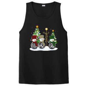 Faith Hope Love Snowman Jesus Funny Xmas Cross For Christian PosiCharge Competitor Tank