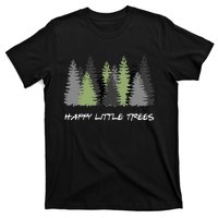 Funny Happy Little Trees Epic & Calm Forest Painting Art T-Shirt