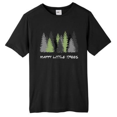 Funny Happy Little Trees Epic & Calm Forest Painting Art Tall Fusion ChromaSoft Performance T-Shirt