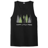 Funny Happy Little Trees Epic & Calm Forest Painting Art PosiCharge Competitor Tank