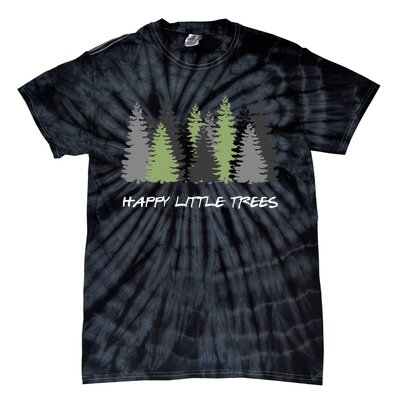 Funny Happy Little Trees Epic & Calm Forest Painting Art Tie-Dye T-Shirt