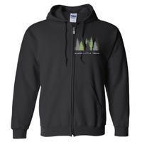 Funny Happy Little Trees Epic & Calm Forest Painting Art Full Zip Hoodie