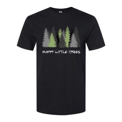 Funny Happy Little Trees Epic & Calm Forest Painting Art Softstyle CVC T-Shirt