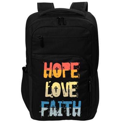 Faith Hope Love Christian Faith Saying Jesus Christ Impact Tech Backpack