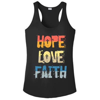 Faith Hope Love Christian Faith Saying Jesus Christ Ladies PosiCharge Competitor Racerback Tank